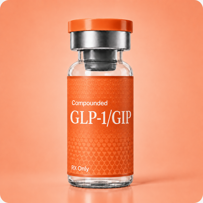 Compounded GLP-1/GIP (Tirzepatide) vial